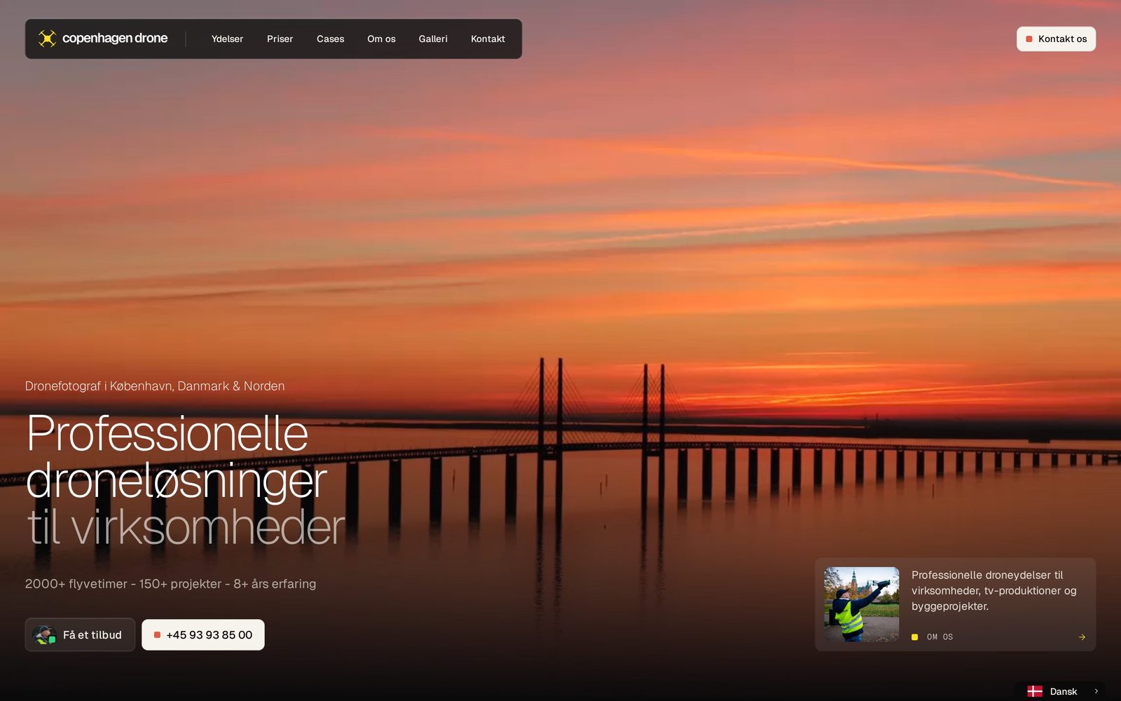 Hjemmeside for Copenhagen Drone
