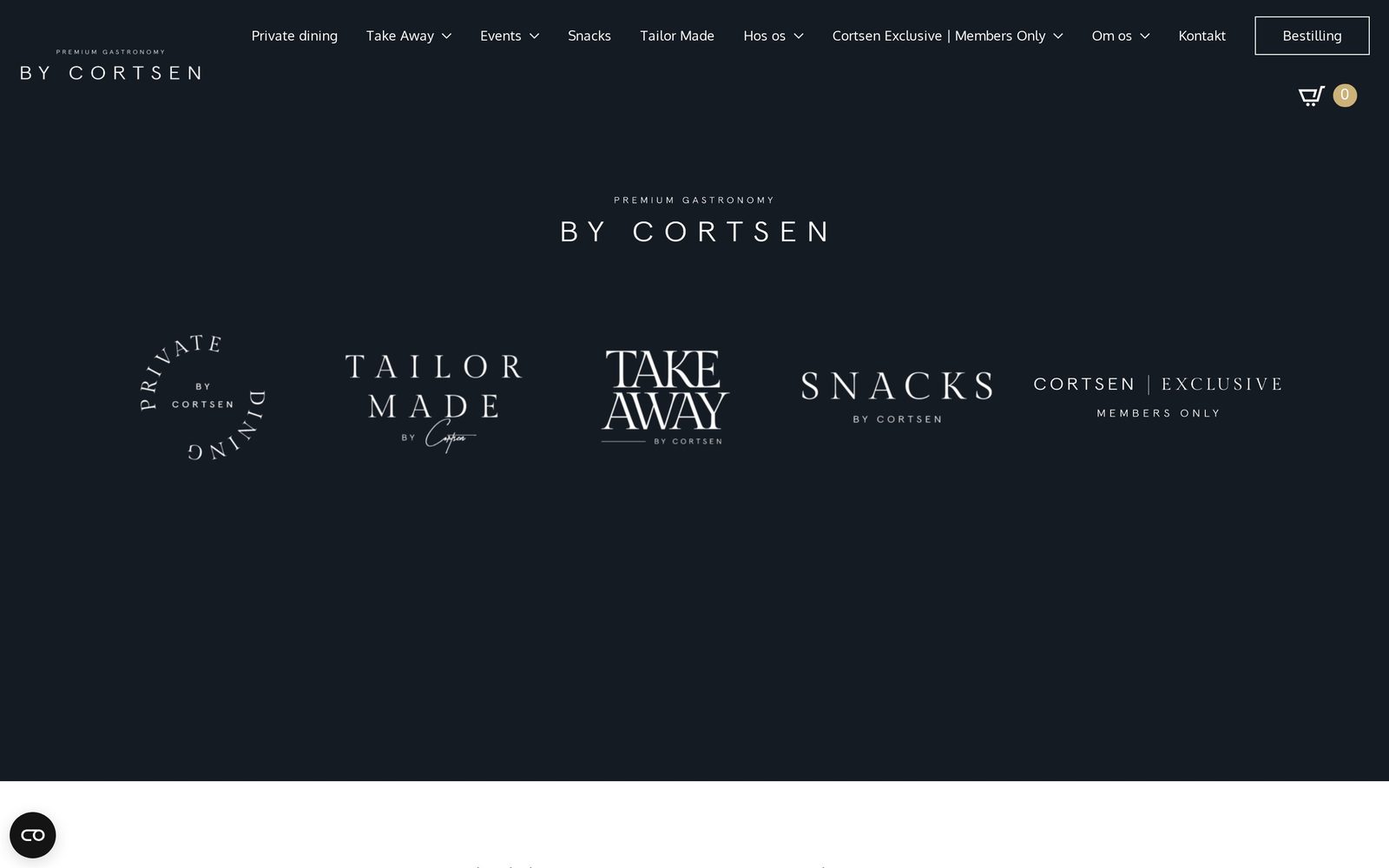 Hjemmeside for Cortsen Dining
