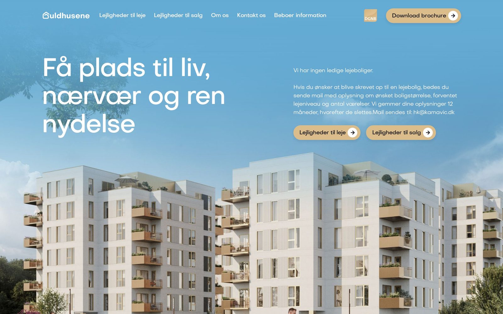 Hjemmeside for Guldhusene