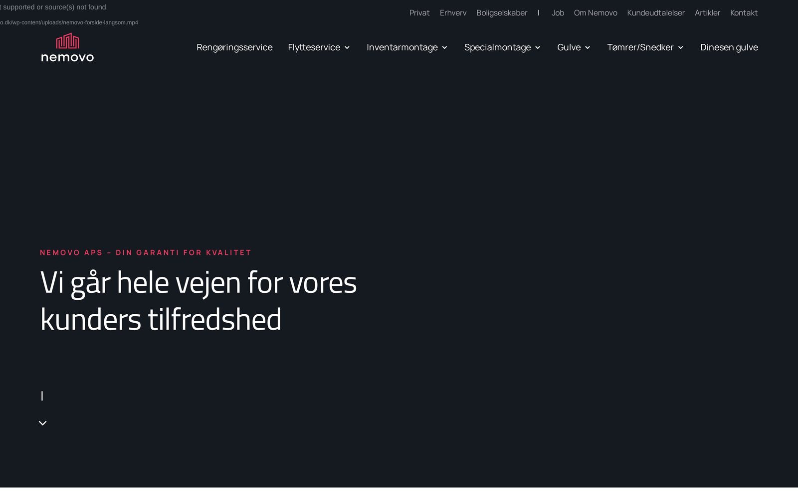 Hjemmeside for Nemovo