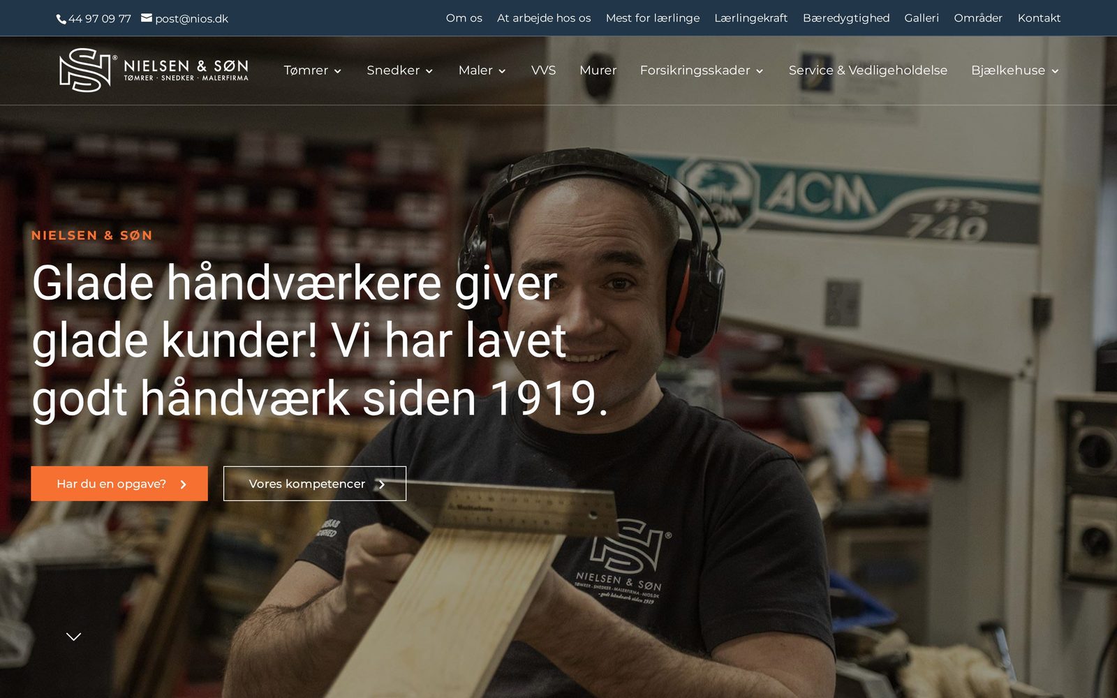 Hjemmeside for Nielsen & Søn