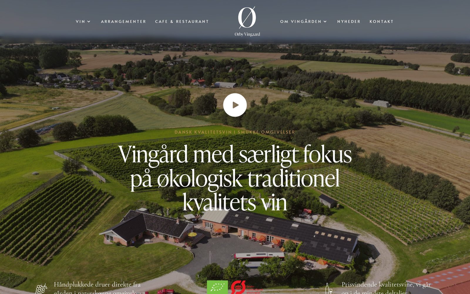 Hjemmeside for Ørby Vingård
