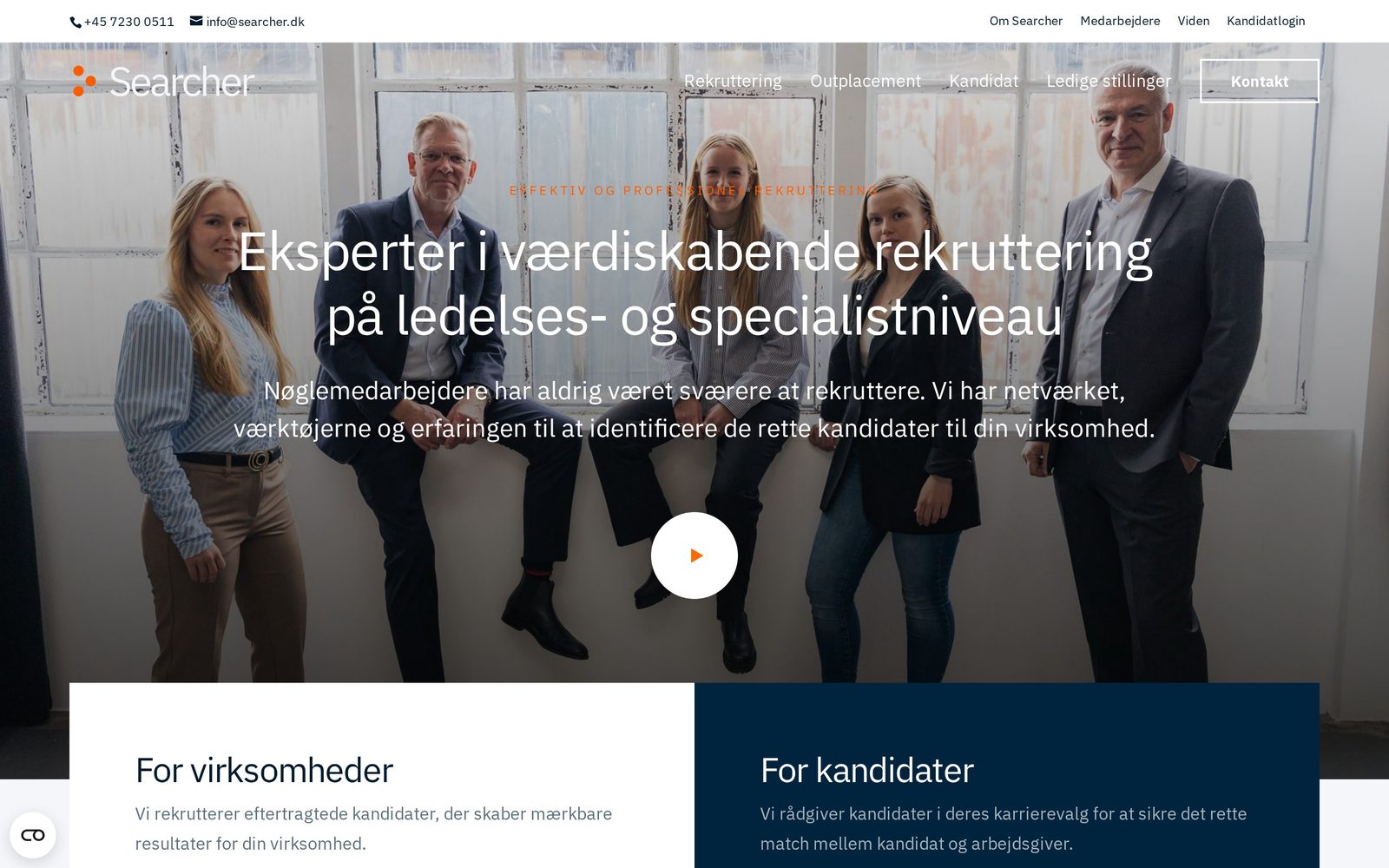 Hjemmeside for Searcher